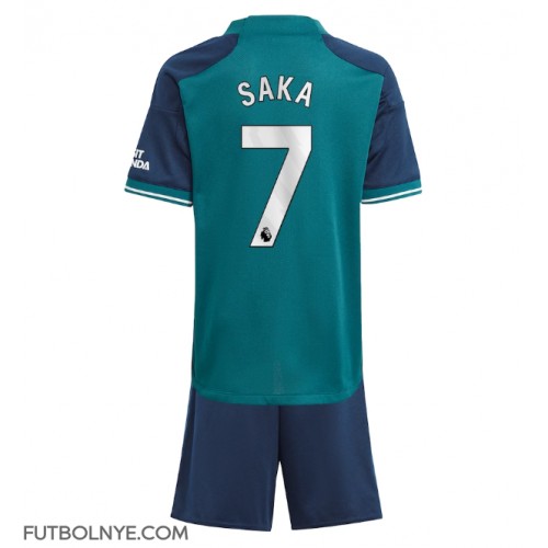 Camiseta Arsenal Bukayo Saka #7 Tercera Equipación para niños 2023-24 manga corta (+ pantalones cortos)